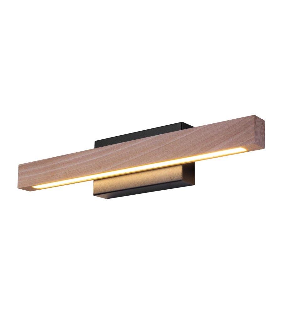 APPLIQUE LED ONLI "DORA" METALLO E LEGNO, 60X5,6X8 CM